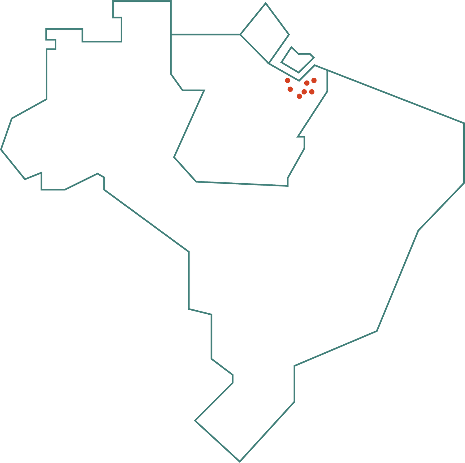 Mapa dos territórios